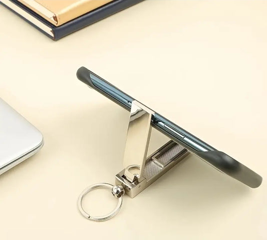 Porta-Chaves Metálico 2 em 1 – Suporte para Telemóvel | Personalizável 1 unidade